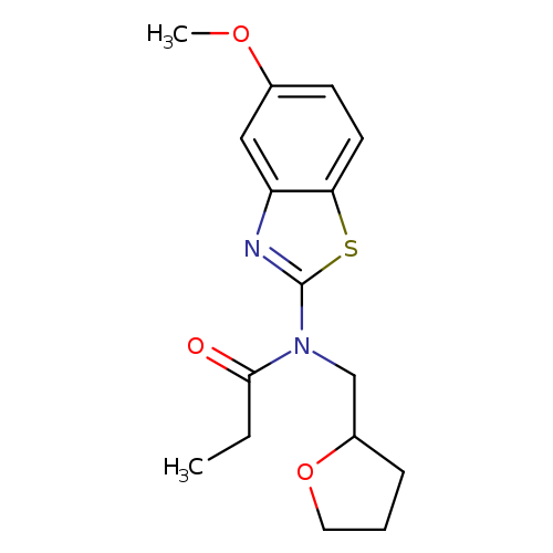 N-(5-methoxy-1,3-benzothiazol-2-yl)-N-[(oxolan-2-yl)methyl]propanamide