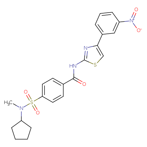4-[cyclopentyl(methyl)sulfamoyl]-N-[4-(3-nitrophenyl)-1,3-thiazol-2-yl]benzamide