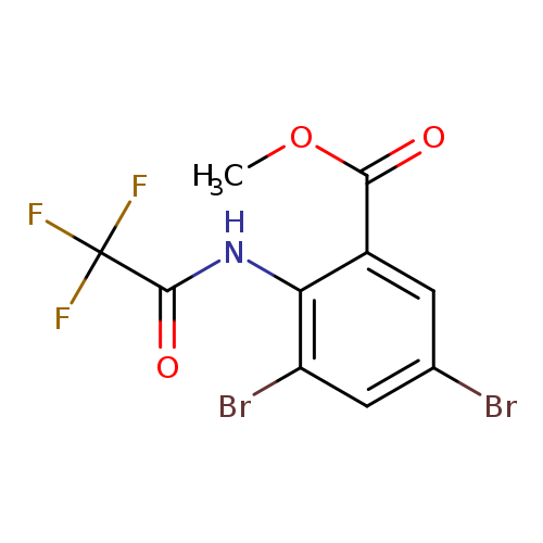 Benzoic acid, 3,5-dibromo-2-[(2,2,2-trifluoroacetyl)amino]-, methyl ester