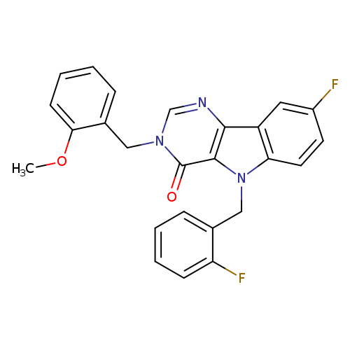 8-fluoro-5-[(2-fluorophenyl)methyl]-3-[(2-methoxyphenyl)methyl]-3H,4H,5H-pyrimido[5,4-b]indol-4-one