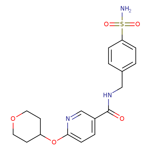 6-(oxan-4-yloxy)-N-[(4-sulfamoylphenyl)methyl]pyridine-3-carboxamide