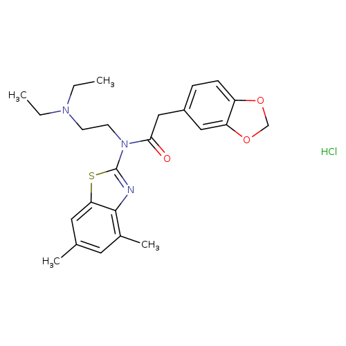 2-(2H-1,3-benzodioxol-5-yl)-N-[2-(diethylamino)ethyl]-N-(4,6-dimethyl-1,3-benzothiazol-2-yl)acetamide hydrochloride
