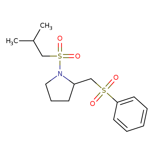 2-[(benzenesulfonyl)methyl]-1-(2-methylpropanesulfonyl)pyrrolidine