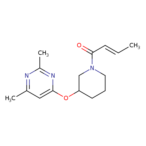 (2E)-1-{3-[(2,6-dimethylpyrimidin-4-yl)oxy]piperidin-1-yl}but-2-en-1-one