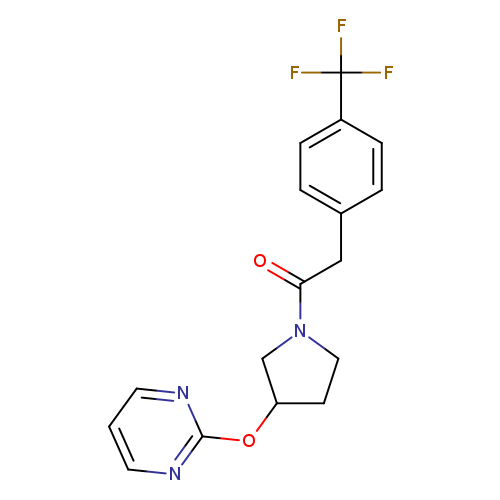 1-[3-(pyrimidin-2-yloxy)pyrrolidin-1-yl]-2-[4-(trifluoromethyl)phenyl]ethan-1-one
