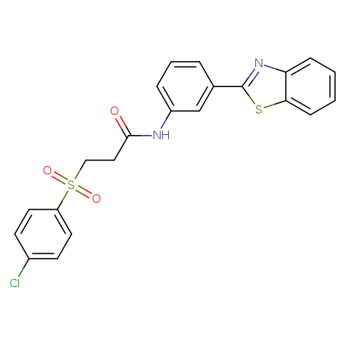 N-[3-(1,3-benzothiazol-2-yl)phenyl]-3-(4-chlorobenzenesulfonyl)propanamide