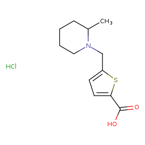 5-[(2-methylpiperidin-1-yl)methyl]thiophene-2-carboxylic acid hydrochloride