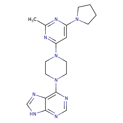 6-{4-[2-methyl-6-(pyrrolidin-1-yl)pyrimidin-4-yl]piperazin-1-yl}-9H-purine