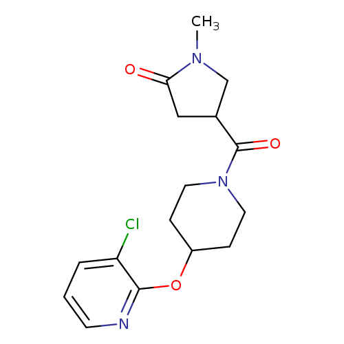 4-{4-[(3-chloropyridin-2-yl)oxy]piperidine-1-carbonyl}-1-methylpyrrolidin-2-one