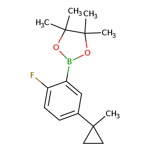 2-[2-fluoro-5-(1-methylcyclopropyl)phenyl]-4,4,5,5-tetramethyl-1,3,2-dioxaborolane