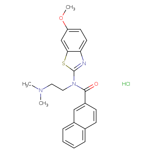 N-[2-(dimethylamino)ethyl]-N-(6-methoxy-1,3-benzothiazol-2-yl)naphthalene-2-carboxamide hydrochloride