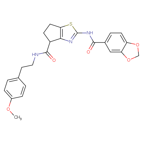 2-(2H-1,3-benzodioxole-5-amido)-N-[2-(4-methoxyphenyl)ethyl]-4H,5H,6H-cyclopenta[d][1,3]thiazole-4-carboxamide