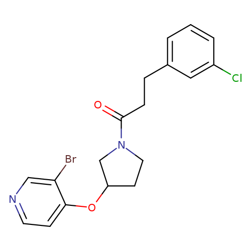 1-{3-[(3-bromopyridin-4-yl)oxy]pyrrolidin-1-yl}-3-(3-chlorophenyl)propan-1-one