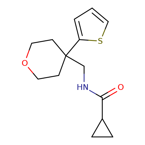 N-{[4-(thiophen-2-yl)oxan-4-yl]methyl}cyclopropanecarboxamide