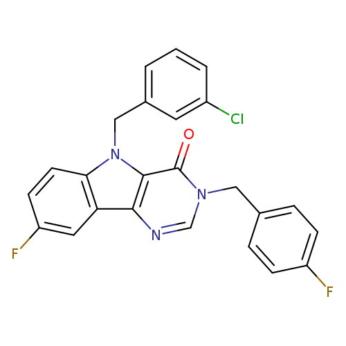 5-[(3-chlorophenyl)methyl]-8-fluoro-3-[(4-fluorophenyl)methyl]-3H,4H,5H-pyrimido[5,4-b]indol-4-one
