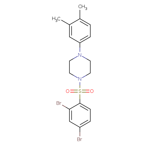 1-(2,4-dibromobenzenesulfonyl)-4-(3,4-dimethylphenyl)piperazine