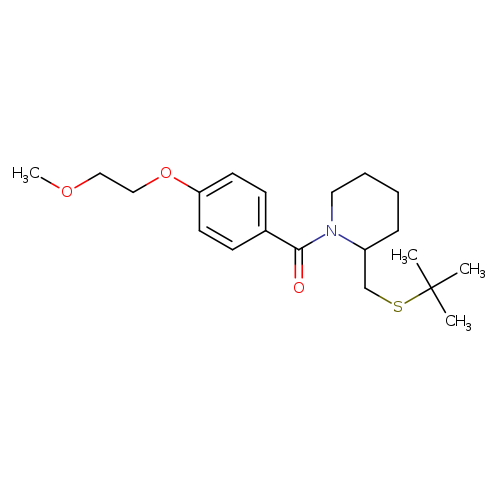 2-[(tert-butylsulfanyl)methyl]-1-[4-(2-methoxyethoxy)benzoyl]piperidine