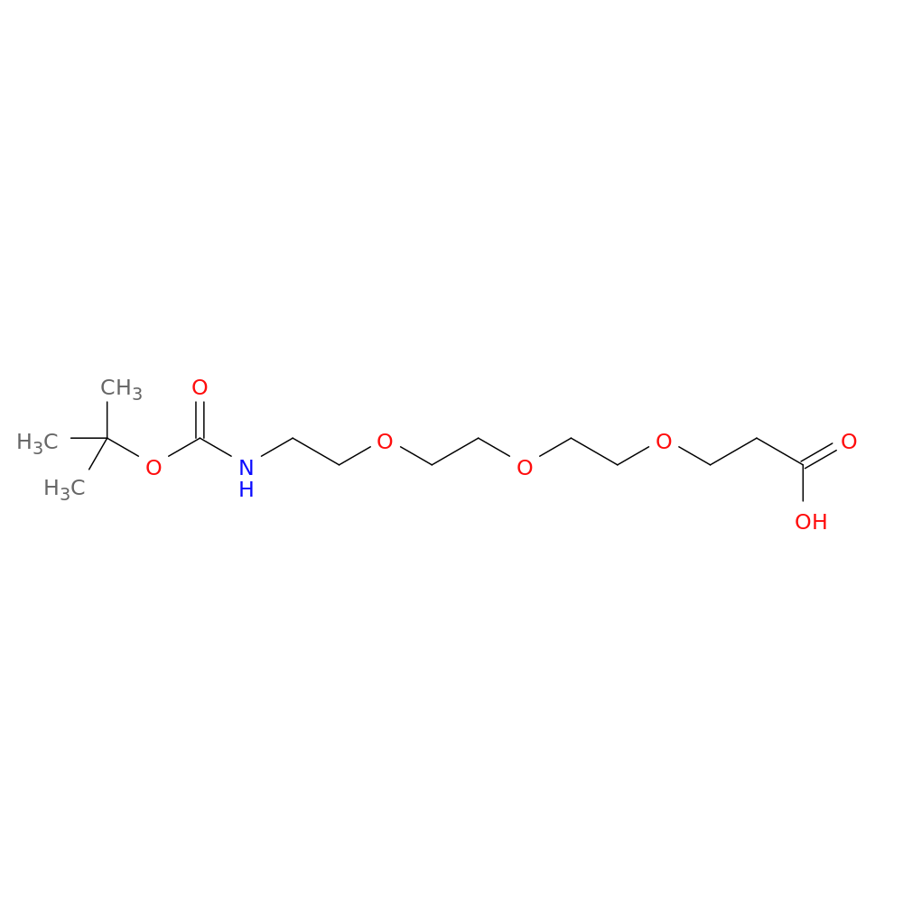 2,2-Dimethyl-4-oxo-3,8,11,14-tetraoxa-5-azaheptadecan-17-oic acid