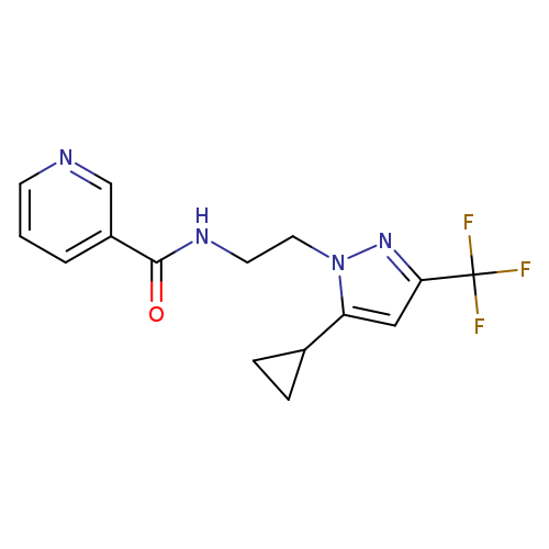 N-{2-[5-cyclopropyl-3-(trifluoromethyl)-1H-pyrazol-1-yl]ethyl}pyridine-3-carboxamide