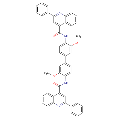 N-[3,3'-dimethoxy-4'-(2-phenylquinoline-4-amido)-[1,1'-biphenyl]-4-yl]-2-phenylquinoline-4-carboxamide