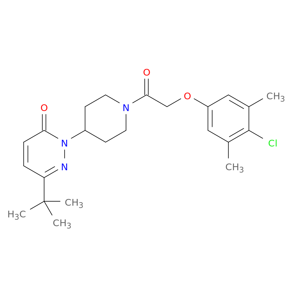 6-tert-butyl-2-{1-[2-(4-chloro-3,5-dimethylphenoxy)acetyl]piperidin-4-yl}-2,3-dihydropyridazin-3-one