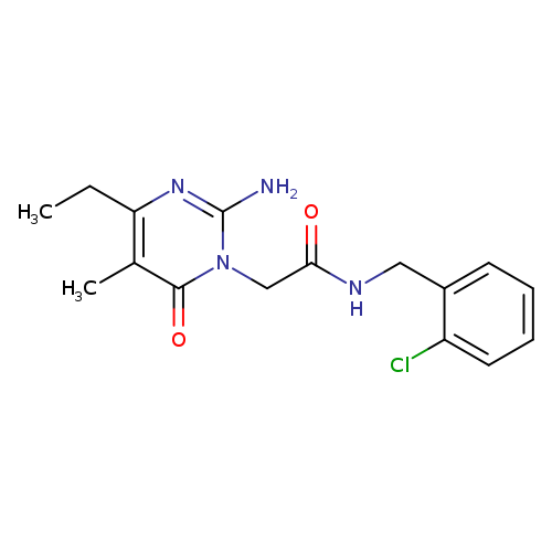 2-(2-amino-4-ethyl-5-methyl-6-oxo-1,6-dihydropyrimidin-1-yl)-N-[(2-chlorophenyl)methyl]acetamide