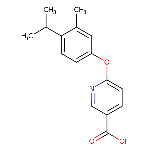 6-[3-methyl-4-(propan-2-yl)phenoxy]pyridine-3-carboxylic acid