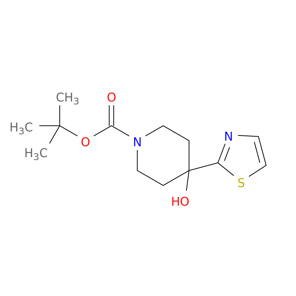 1,1-Dimethylethyl 4-hydroxy-4-(2-thiazolyl)-1-piperidinecarboxylate