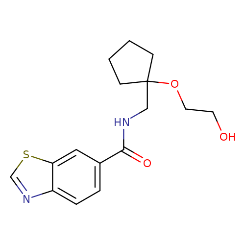 N-{[1-(2-hydroxyethoxy)cyclopentyl]methyl}-1,3-benzothiazole-6-carboxamide
