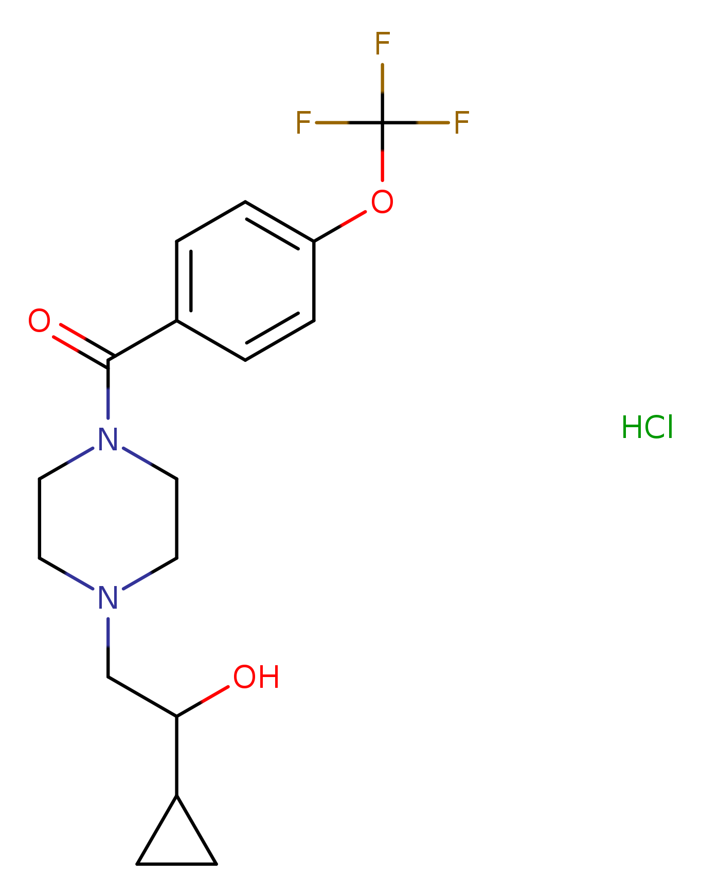 1-cyclopropyl-2-{4-[4-(trifluoromethoxy)benzoyl]piperazin-1-yl}ethan-1-ol hydrochloride