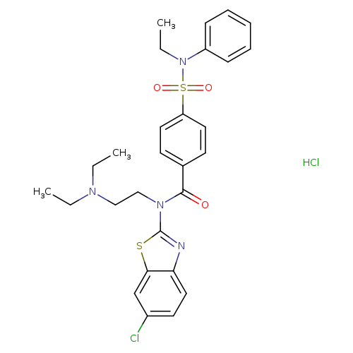 N-(6-chloro-1,3-benzothiazol-2-yl)-N-[2-(diethylamino)ethyl]-4-[ethyl(phenyl)sulfamoyl]benzamide hydrochloride