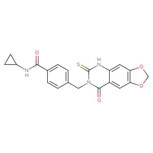N-cyclopropyl-4-({8-oxo-6-sulfanylidene-2H,5H,6H,7H,8H-[1,3]dioxolo[4,5-g]quinazolin-7-yl}methyl)benzamide