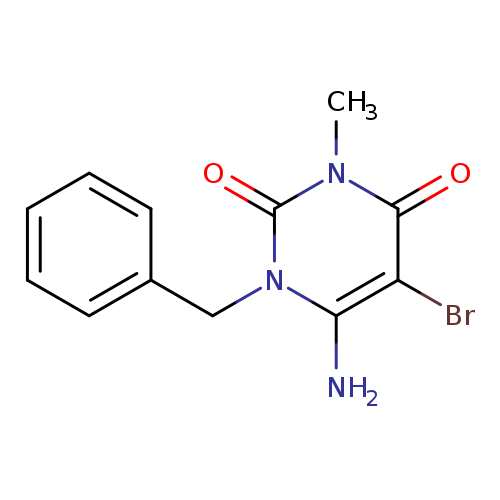 6-amino-1-benzyl-5-bromo-3-methylpyrimidine-2,4-dione