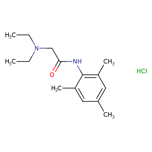 Acetamide, 2-(diethylamino)-N-(2,4,6-trimethylphenyl)-, hydrochloride (1:1)