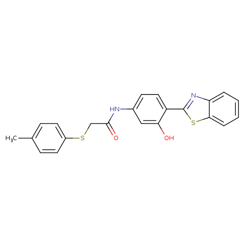 N-[4-(1,3-benzothiazol-2-yl)-3-hydroxyphenyl]-2-[(4-methylphenyl)sulfanyl]acetamide