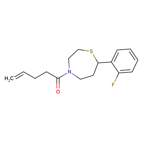 1-[7-(2-fluorophenyl)-1,4-thiazepan-4-yl]pent-4-en-1-one