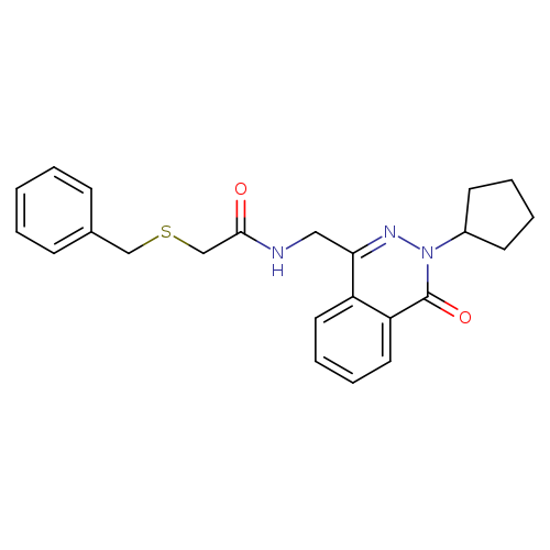 2-(benzylsulfanyl)-N-[(3-cyclopentyl-4-oxo-3,4-dihydrophthalazin-1-yl)methyl]acetamide