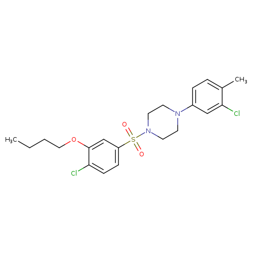 1-(3-butoxy-4-chlorobenzenesulfonyl)-4-(3-chloro-4-methylphenyl)piperazine