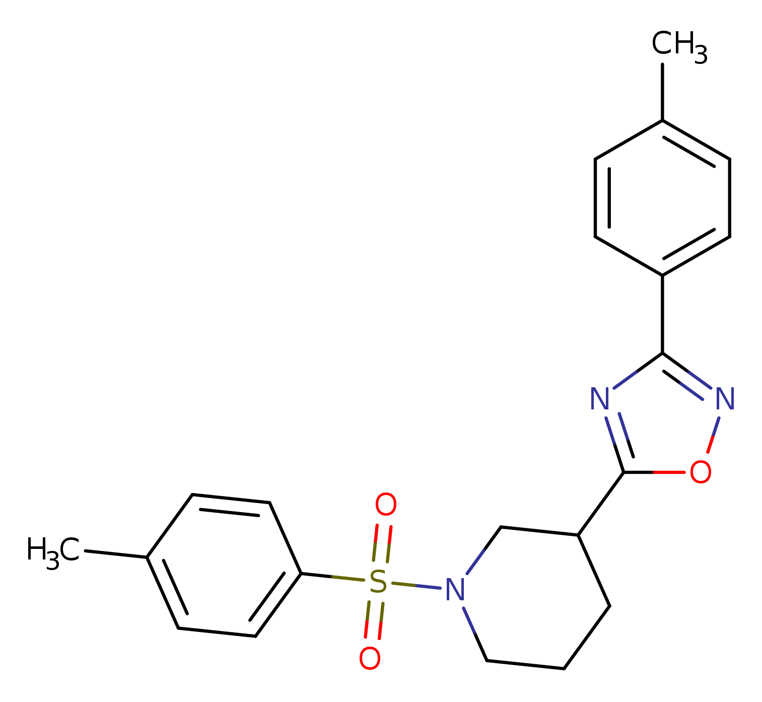 1-(4-methylbenzenesulfonyl)-3-[3-(4-methylphenyl)-1,2,4-oxadiazol-5-yl]piperidine