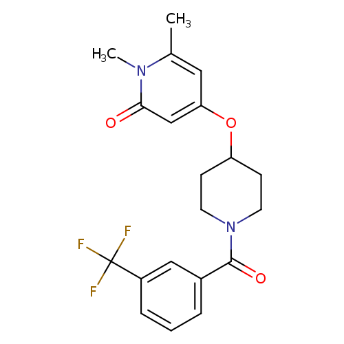 1,6-dimethyl-4-({1-[3-(trifluoromethyl)benzoyl]piperidin-4-yl}oxy)-1,2-dihydropyridin-2-one