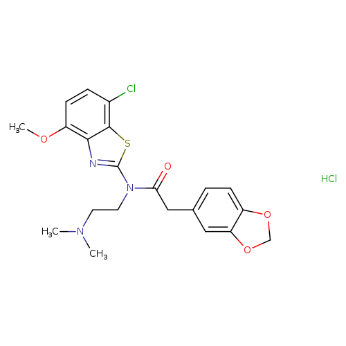 2-(2H-1,3-benzodioxol-5-yl)-N-(7-chloro-4-methoxy-1,3-benzothiazol-2-yl)-N-[2-(dimethylamino)ethyl]acetamide hydrochloride
