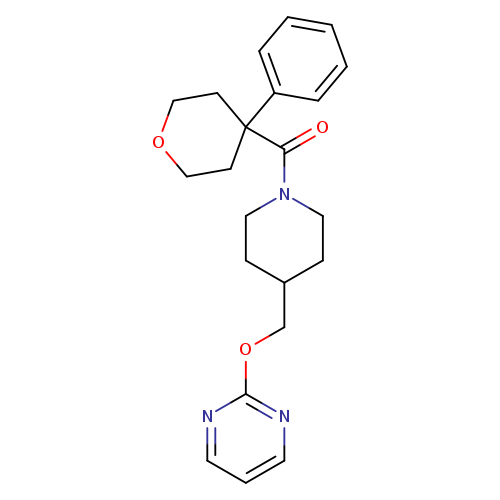 2-{[1-(4-phenyloxane-4-carbonyl)piperidin-4-yl]methoxy}pyrimidine