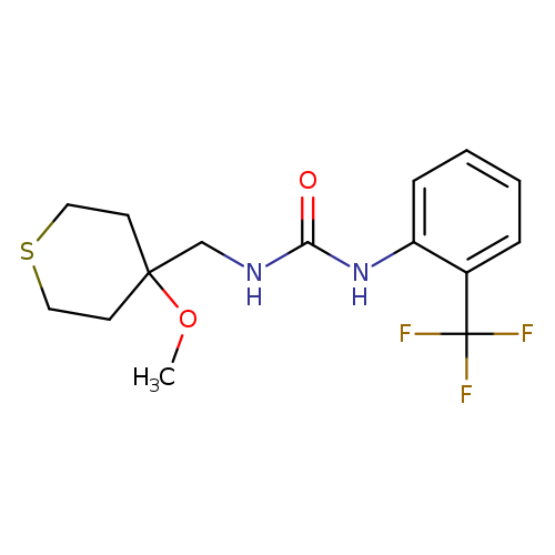 1-[(4-methoxythian-4-yl)methyl]-3-[2-(trifluoromethyl)phenyl]urea