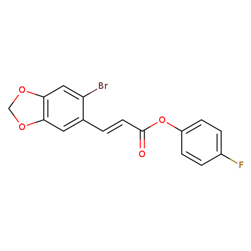 4-fluorophenyl (2E)-3-(6-bromo-2H-1,3-benzodioxol-5-yl)prop-2-enoate