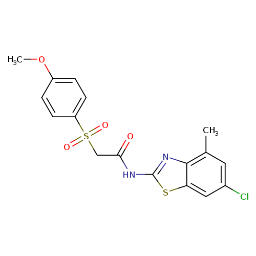 N-(6-chloro-4-methyl-1,3-benzothiazol-2-yl)-2-(4-methoxybenzenesulfonyl)acetamide