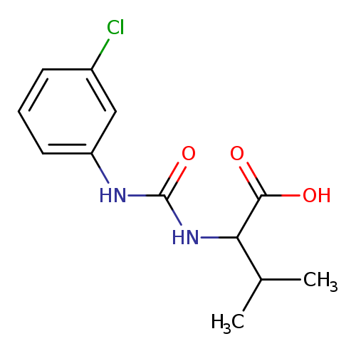 2-{[(3-chlorophenyl)carbamoyl]amino}-3-methylbutanoic acid