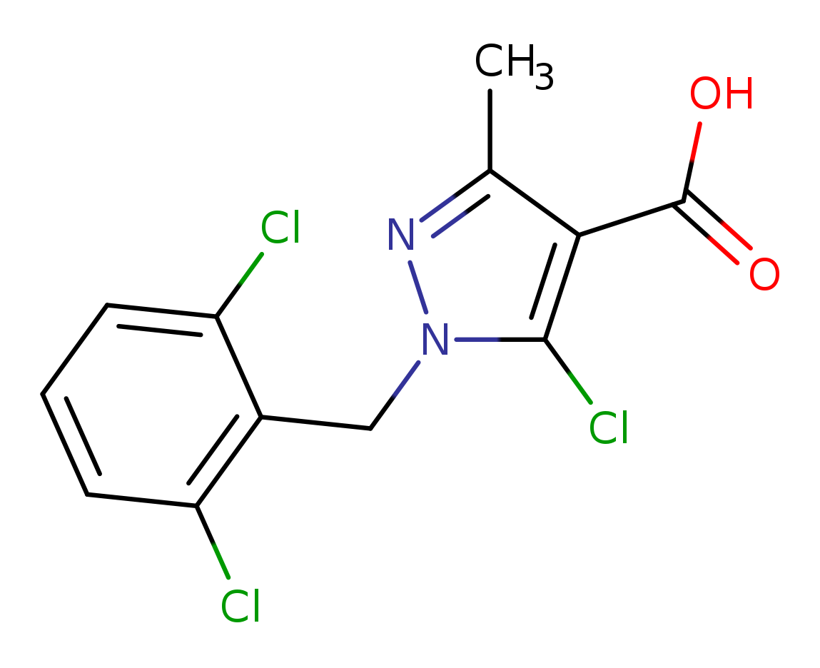 5-chloro-1-[(2,6-dichlorophenyl)methyl]-3-methyl-1H-pyrazole-4-carboxylic acid
