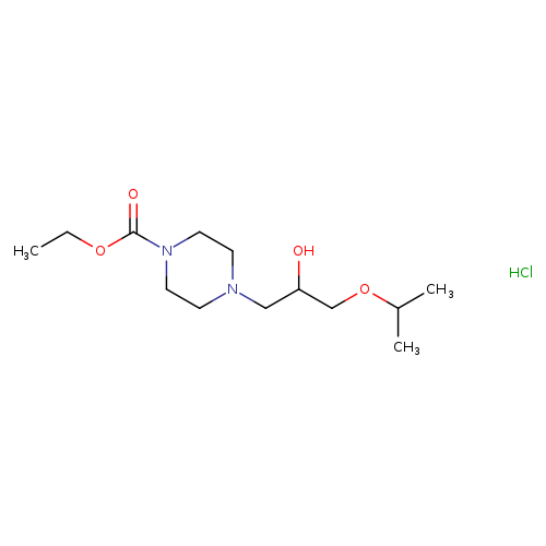 ethyl 4-[2-hydroxy-3-(propan-2-yloxy)propyl]piperazine-1-carboxylate hydrochloride