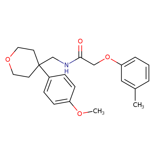 N-{[4-(4-methoxyphenyl)oxan-4-yl]methyl}-2-(3-methylphenoxy)acetamide