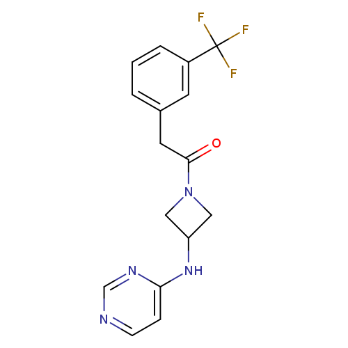 1-{3-[(pyrimidin-4-yl)amino]azetidin-1-yl}-2-[3-(trifluoromethyl)phenyl]ethan-1-one